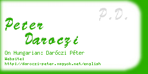 peter daroczi business card